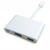 Адаптер Extradigital USB Type-C to VGA/USB 3.0/Type-C (0.15m)