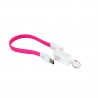 Кабель Extradigital Typy C to USB  - брелок, 0.18m Розовый KBU1788