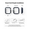 RINGKE SLIM CASE для Apple Watch 5, Apple Watch 4, Apple Watch 6. Apple Watch SE (44mm) Matte Black / Clear (RCA4909)