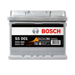 Автомобільний акумулятор BOSCH 52Ah 520A R+ (правий +) S50 010