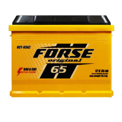 Автомобільний акумулятор FORSE 65Ah 640A R+ (правий +)