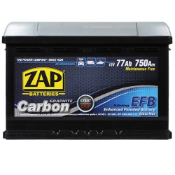 Автомобільний акумулятор ZAP Carbon EFB 77Аh 750А R+ (правий +) 577 05