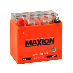 Мото акумулятор MAXION Gel 12V 9A L+ (лівий +) 12N 9L-BS