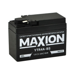 Мото акумулятор MAXION 12V 2,3A R+ (правий +) YTR 4A-BS