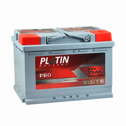 Автомобільний акумулятор PLATIN Pro 75Ah 720A R+ (правий +) MF