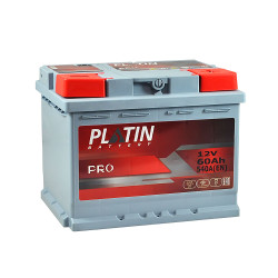 Автомобільний акумулятор PLATIN Pro 60Ah 540A R+ (правий +) MF