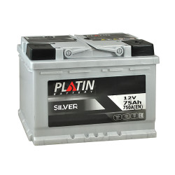 Автомобільний акумулятор PLATIN Silver 75Ah 750A R+ (правий +) MF