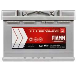 Автомобільний акумулятор FIAMM Titanium Pro 74Аh 680А R+ (правий +) L3