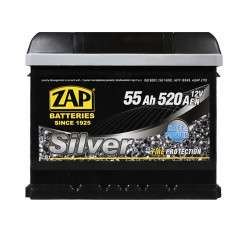 Автомобільний акумулятор ZAP Silver 55Ah 520A R+ (правий +) LB1 (555 87) h175