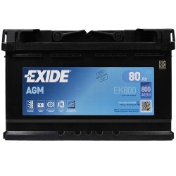 Автомобільний акумулятор EXIDE Start-Stop AGM 80Аh 800A R+ (правий +) EK800