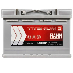 Автомобільний акумулятор FIAMM Titanium Pro 80Аh 730А R+ (правий +) L3