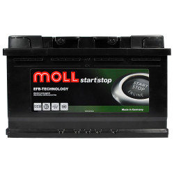 Автомобільний акумулятор MOLL EFB (L4) 80Ah 800A R+ (правий +)