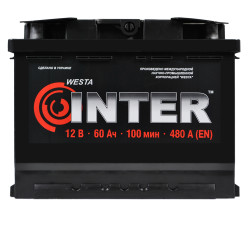Автомобільний акумулятор INTER (L2) 60Ah 480A L+