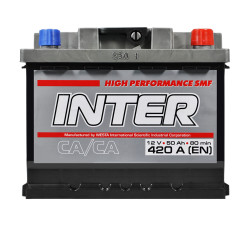 Автомобільний акумулятор INTER high performance (L1) 50Ah 420A R+
