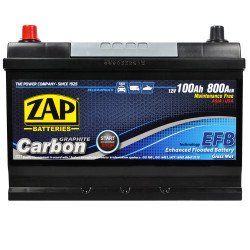 Автомобільний акумулятор ZAP Carbon Start Stop EFB (600 47) Asia 100Аh 800А L+ (D31)