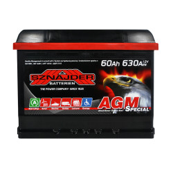 Автомобільний акумулятор SZNAJDER AGM 60Ah 630A (L2) (560 02) R+ (правий +)