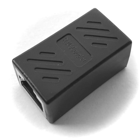 З'єднувач витої пари RJ45 Ethernet Cable Extender Adapter Black