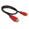 Extradigital mini HDMI to HDMI, 0.5m, v1.4b, 30 AWG, Gold, PVC, Hi-Speed