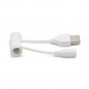 Extradigital удлинитель USB 2.0 AM / 3.5 Socket, 30 AWG, white