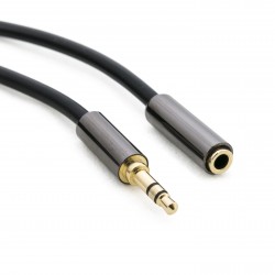 Кабель Extradigital Audio 3.5mm (Plug-Socket), 5m, 30 AWG, Stereo, Gold, PVC