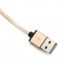 Кабель Extradigital USB - Lightning Premium MFi, 28 AWG, 1m, Cotton, Gold