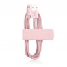 Кабель JCPAL Lightning - Dual USB, 28 AWG, 1.5 m, Nylon, Pink