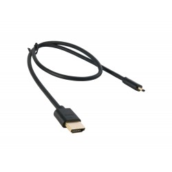 Кабель Extradigital micro HDMI to HDMI, 0.5m, v 2.0b, 36 AWG, Gold, PVC
